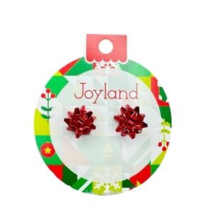 Joyland Radiant Red Bow Earrings